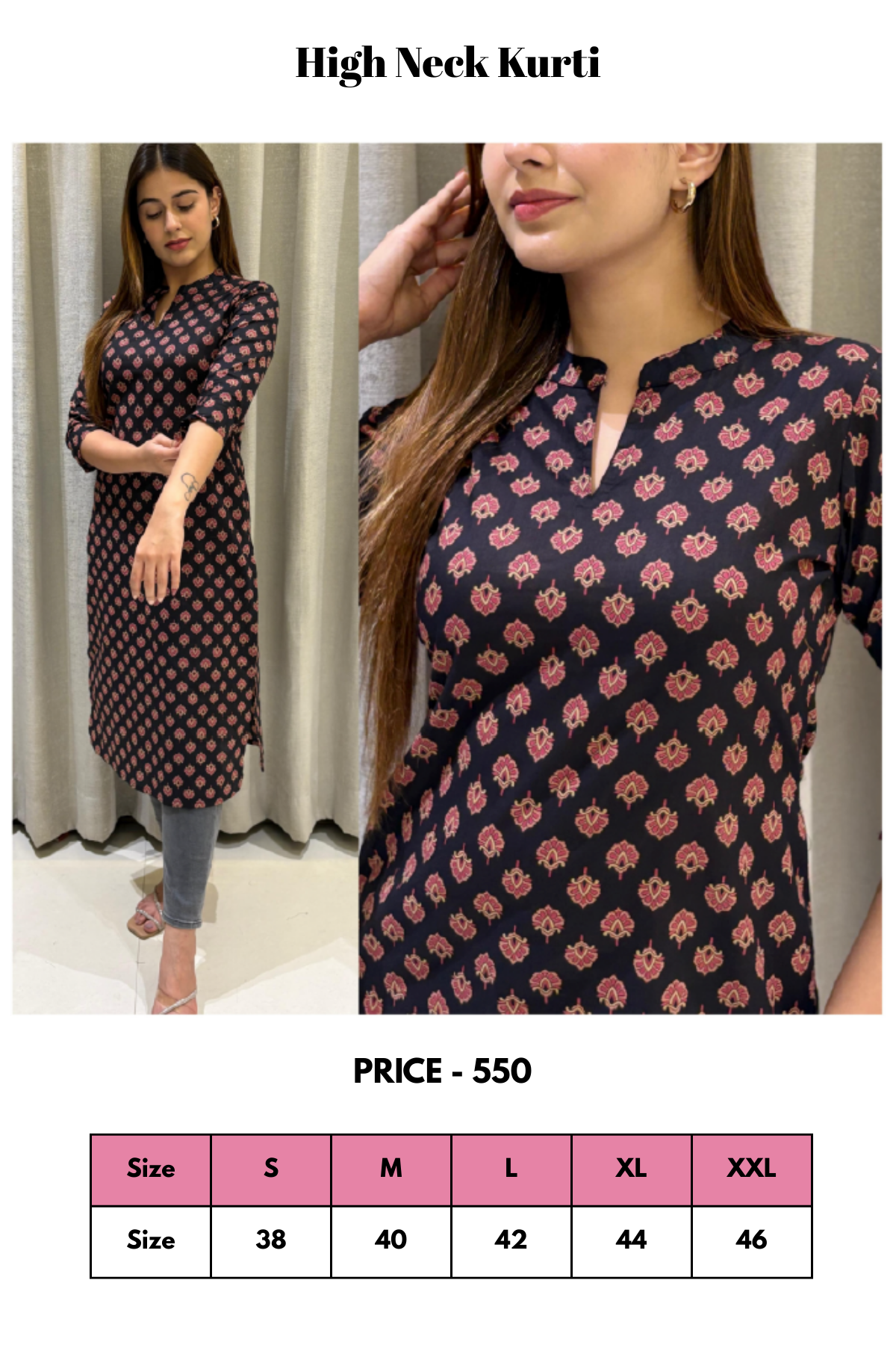 Top - High Neck Top Kurti