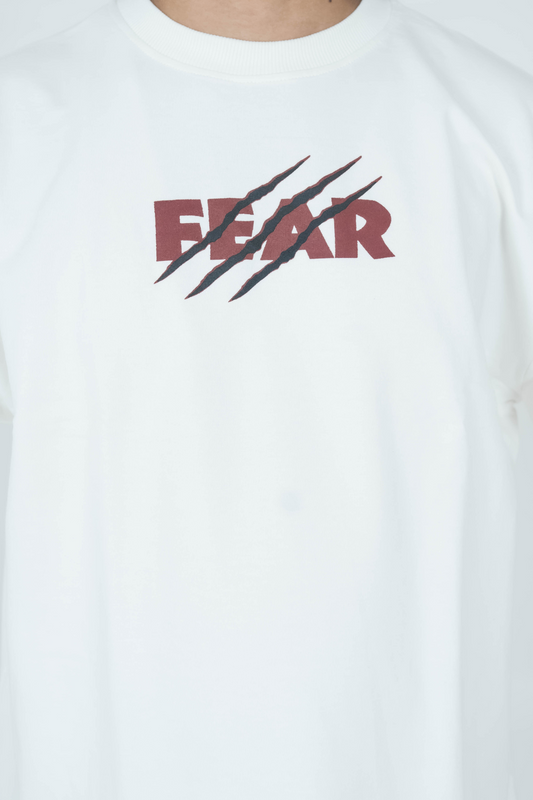 TAME FEAR - OVERSIZED UNISEX TEE - OFF-WHITE - Wild Chimp