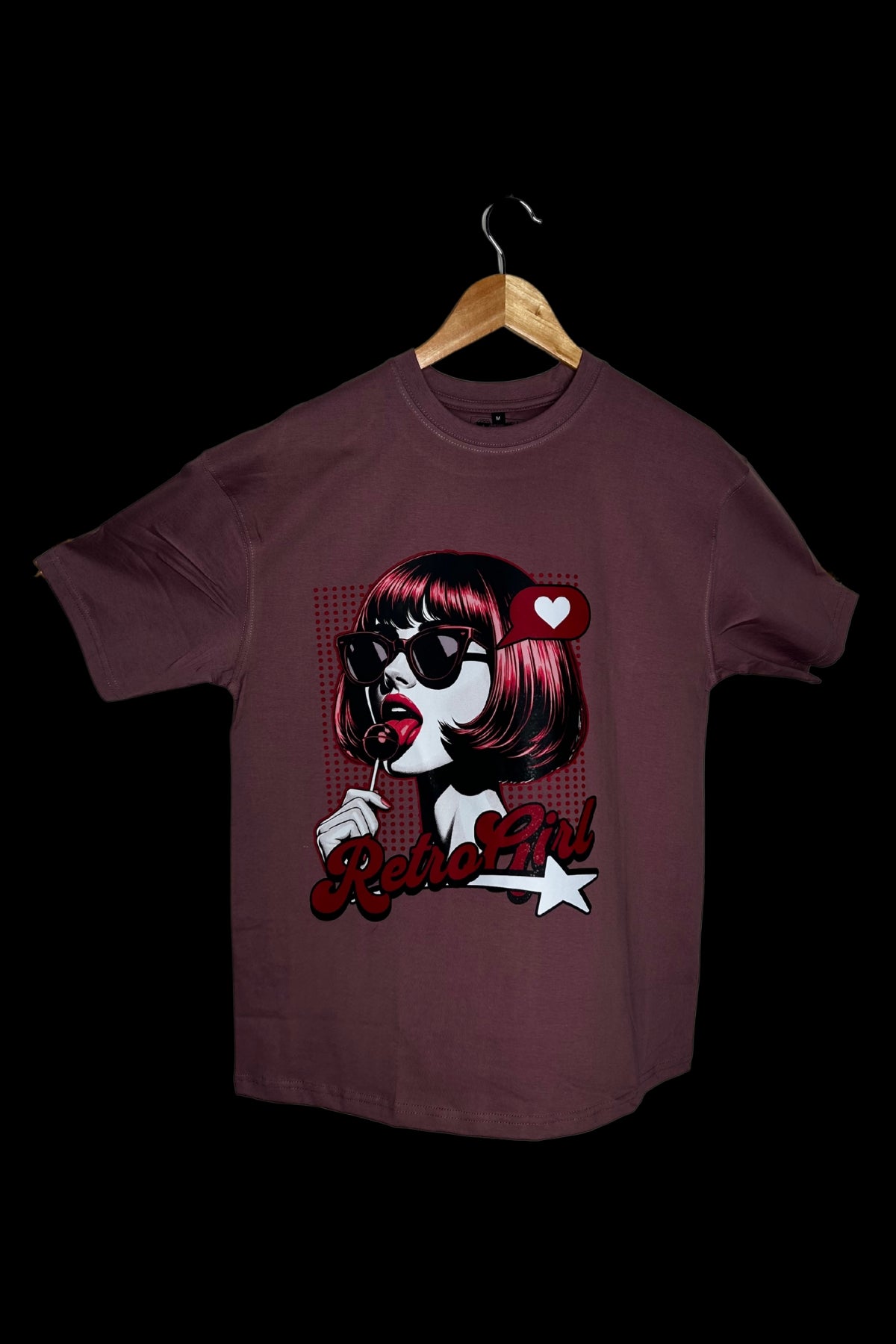 RETRO GIRL - OVERSIZED TEE - DUSKY ROSE - Wild Chimp