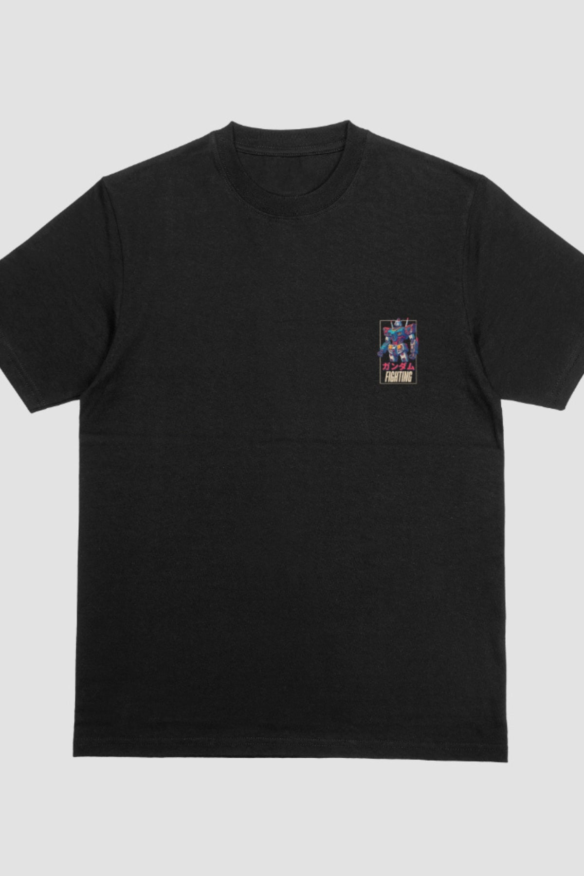 GUNDAM FIGHTING - OVERSIZED T SHIRT - BLACK/ WHITE - Wild Chimp