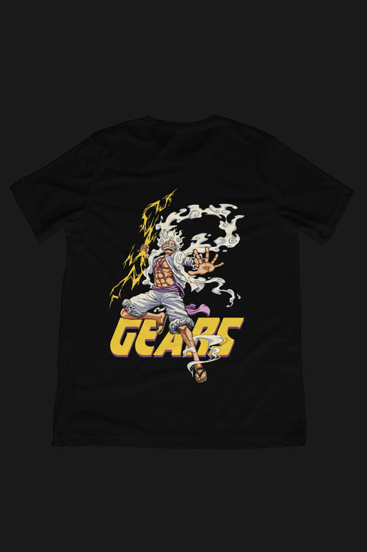 LUFFY GEARS - OVERSIZED TEE - BLACK