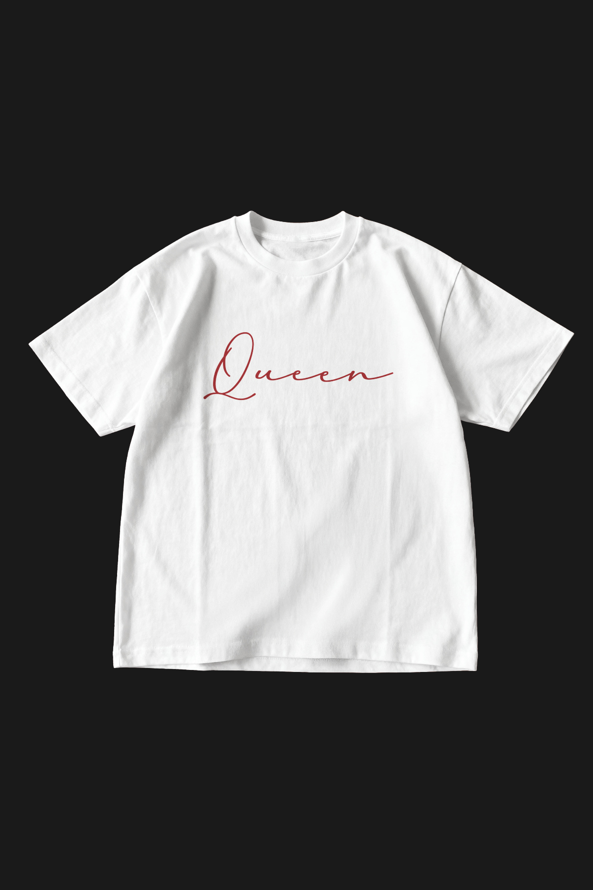 QUEEN OF HEARTS - OVERSIZED TEE - WHITE