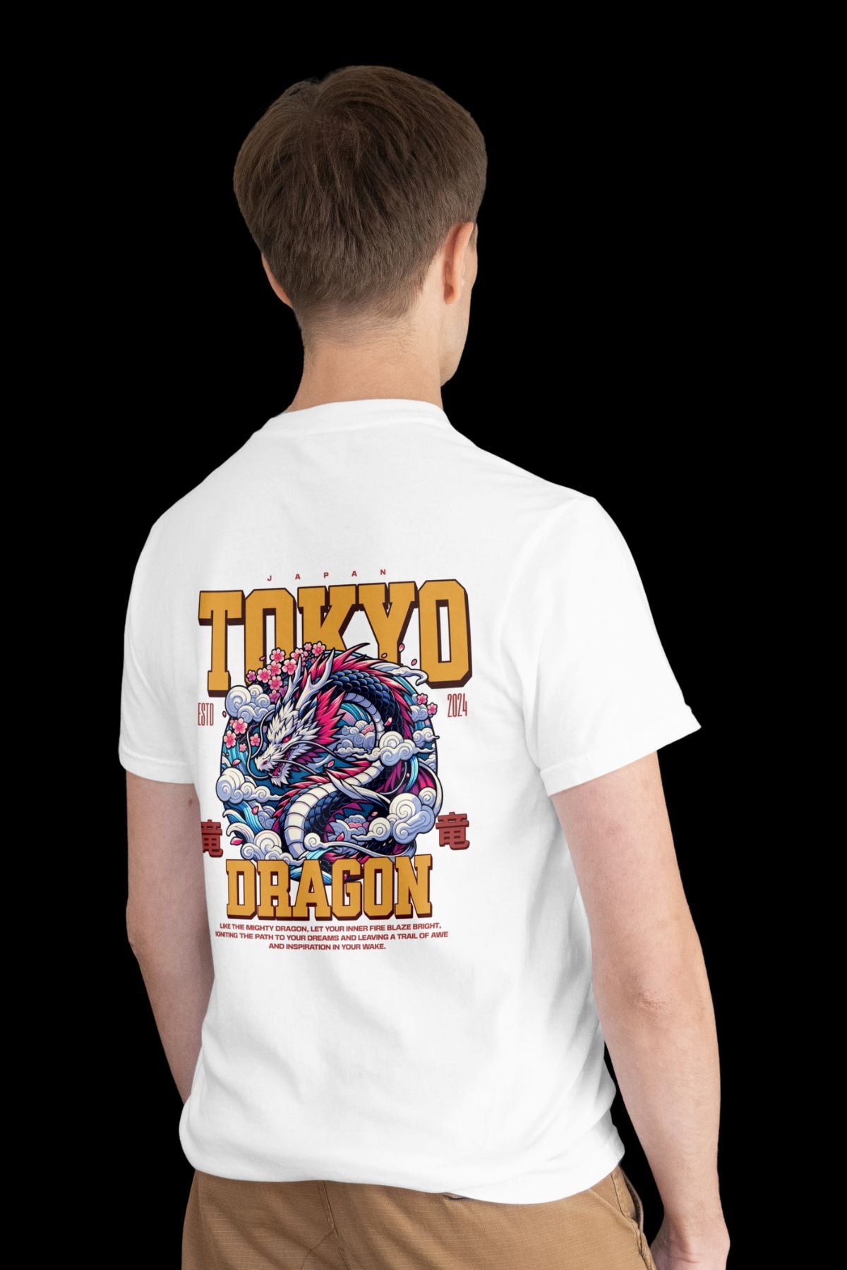 TOKYO DRAGON - OVERSIZED TEE - WHITE