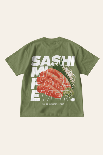 Sashimi Forever - Oversized Tee - Olive Green