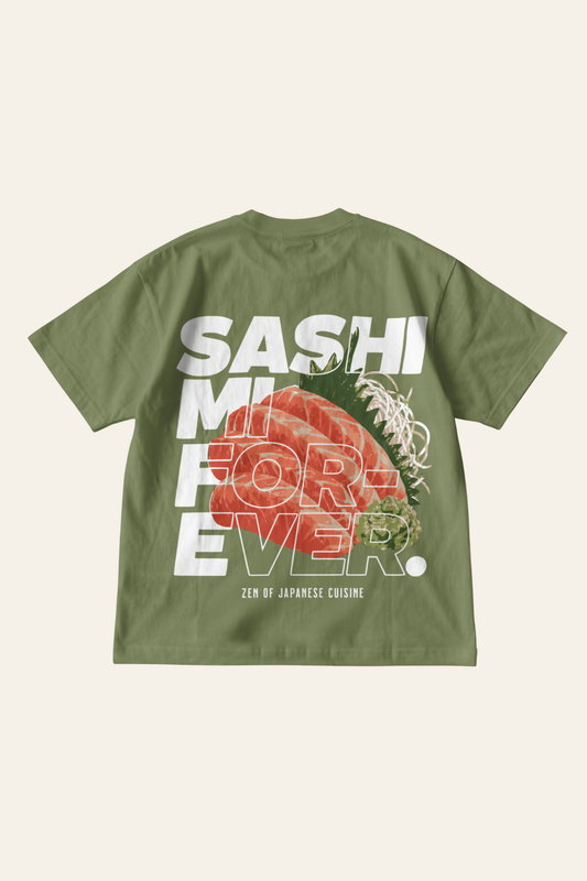 Sashimi Forever - Oversized Tee - Olive Green