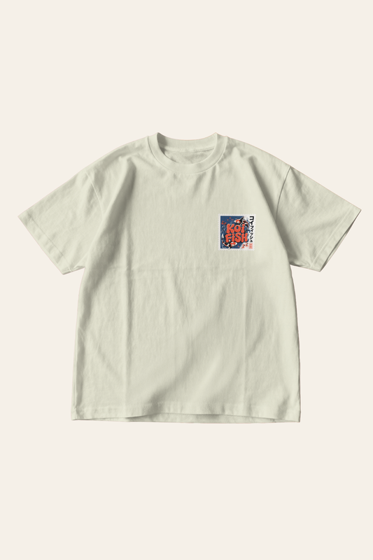 Koi Fish - Oversized Tee - Beige