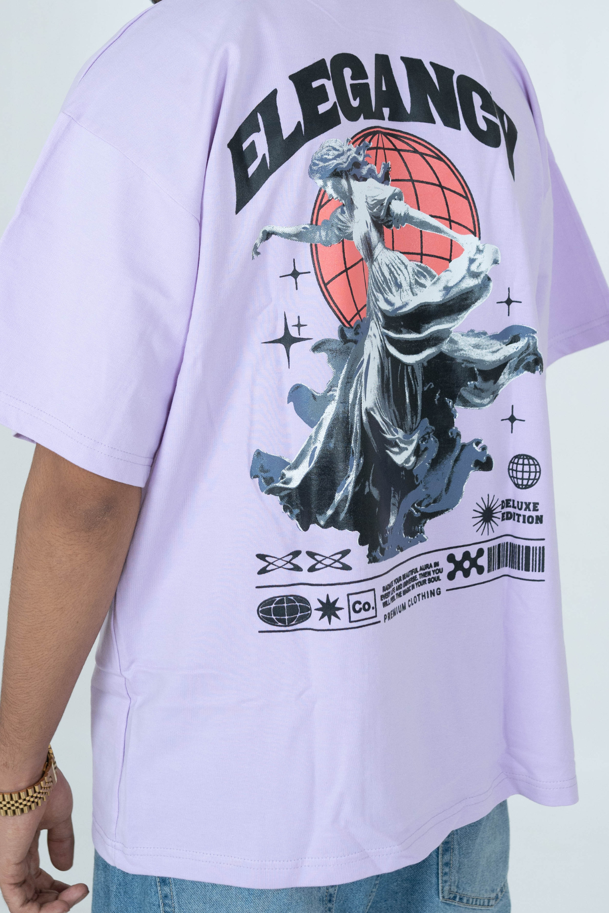 ELEGANCY - OVERSIZED TEE - LILAC - Wild Chimp