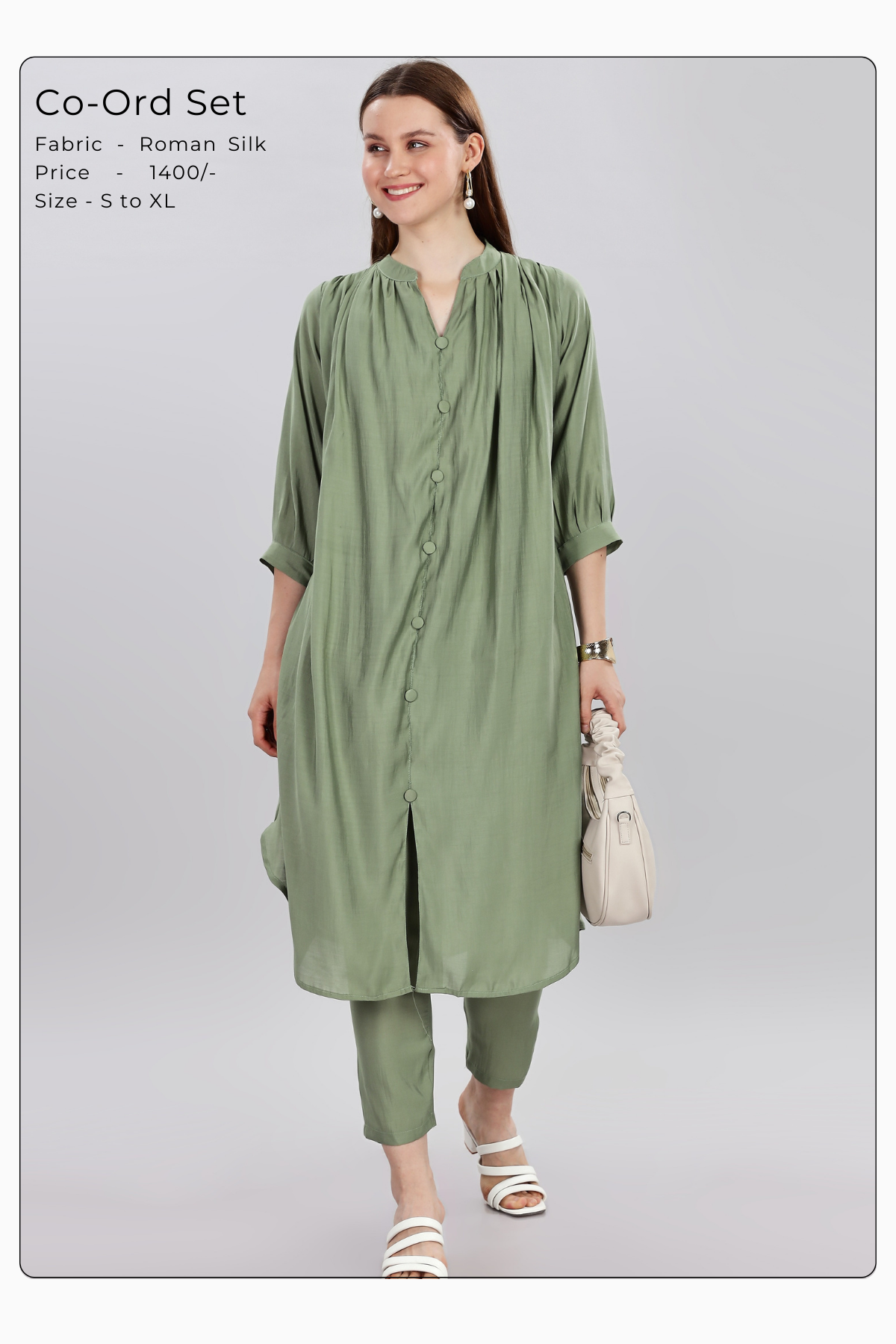 Co-Ords - Green - Roman Silk
