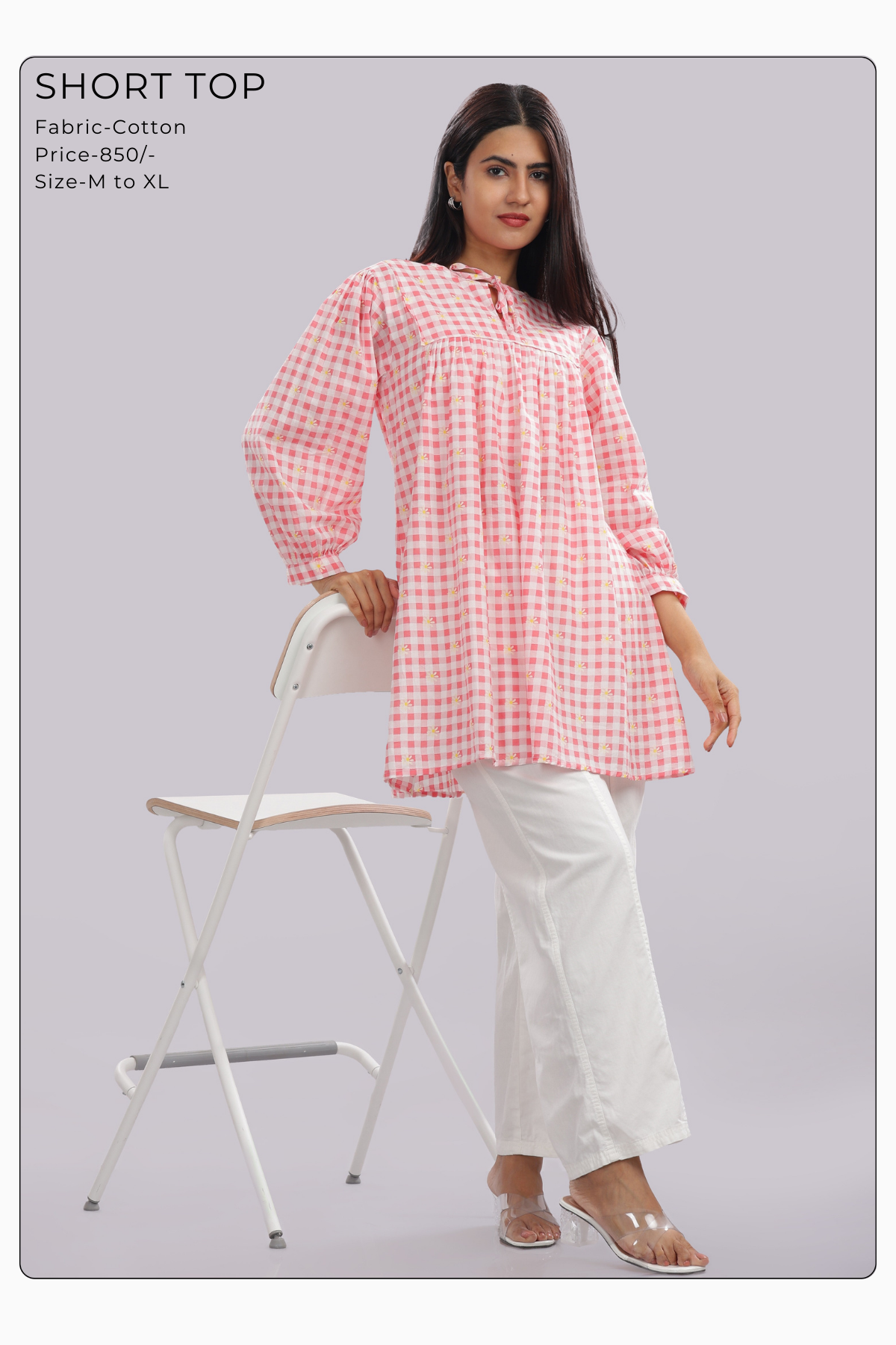 Short Top - Pink - Checks