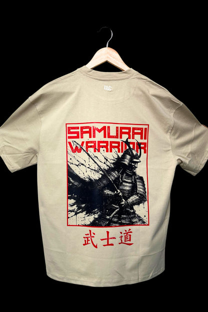 SAMURAI WARRIOR - OVERSIZED TEE - BEIGE - Wild Chimp