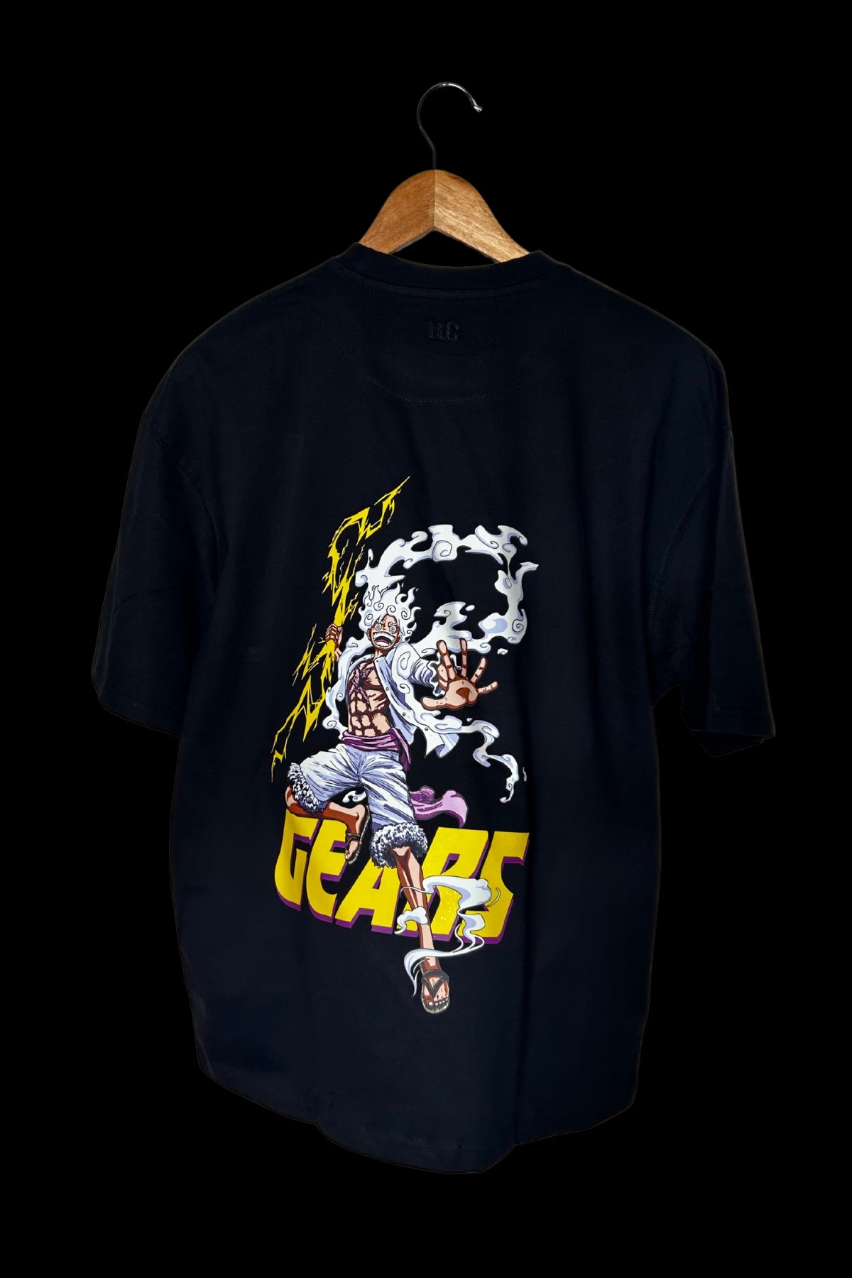 LUFFY GEARS - OVERSIZED TEE - BLACK - Wild Chimp