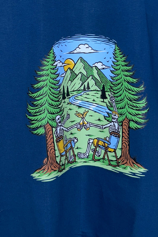 VACATION MODE - OVERSIZED TEE - TEAL BLUE - Wild Chimp