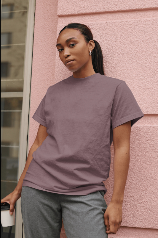 SOLIDS - OVERSIZED TEE - DUSKY ROSE - Wild Chimp
