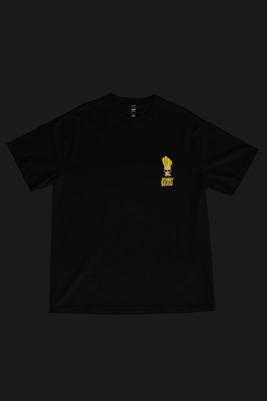 JOHNNY BRAVO - OVERSIZED TEE - BLACK