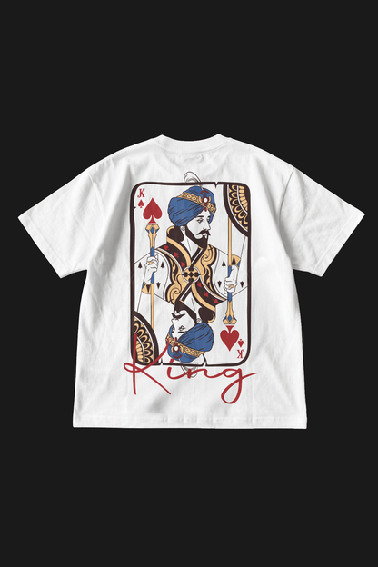 KING OF HEARTS - OVERSIZED TEE - WHITE
