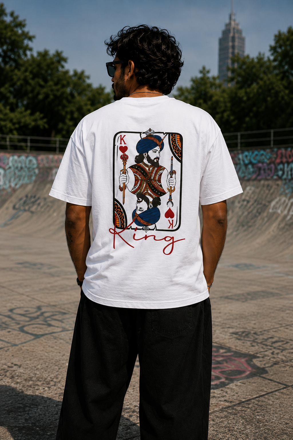 KING OF HEARTS - OVERSIZED TEE - WHITE