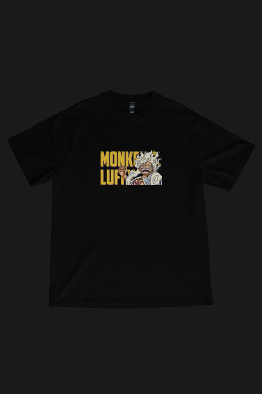 LUFFY GEARS - OVERSIZED TEE - BLACK