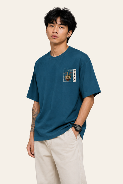 Ramen - Oversized Tee - Teal Blue