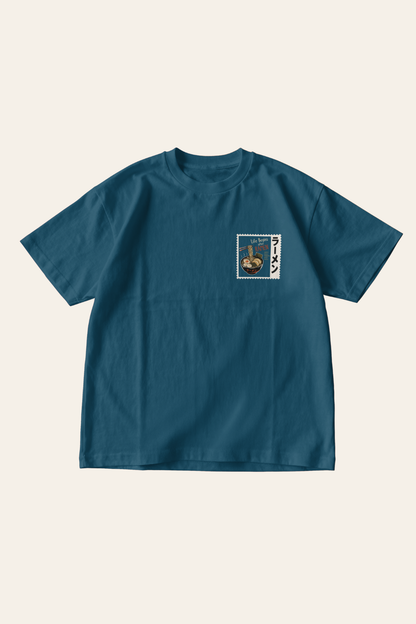 Ramen - Oversized Tee - Teal Blue