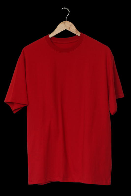 SOLIDS - OVERSIZED TEE - RED - Wild Chimp