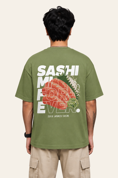 Sashimi Forever - Oversized Tee - Olive Green