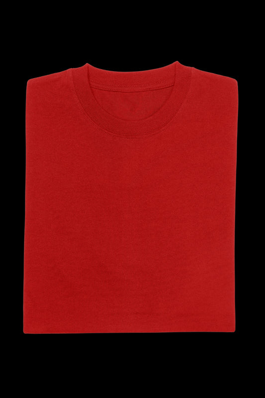 SOLIDS - OVERSIZED TEE - RED