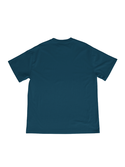 SOLIDS - OVERSIZED TEE - TEAL BLUE