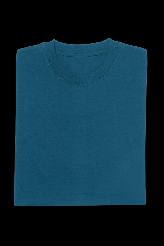 SOLIDS - OVERSIZED TEE - TEAL BLUE