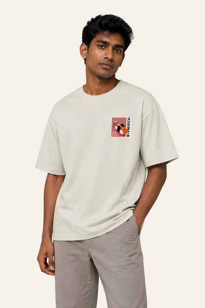 Sushi Culture - Oversized Tee - Beige