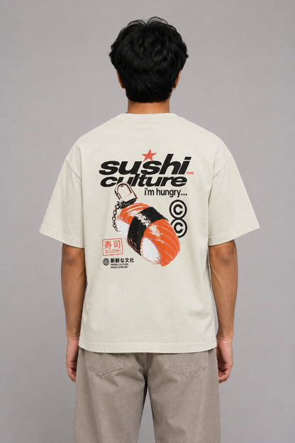 Sushi Culture - Oversized Tee - Beige