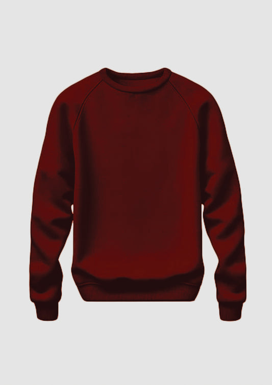 Sweat Shirt - Wine Red - Solids