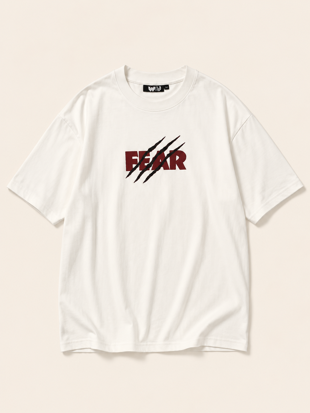 TAME FEAR - OVERSIZED UNISEX TEE - OFF-WHITE