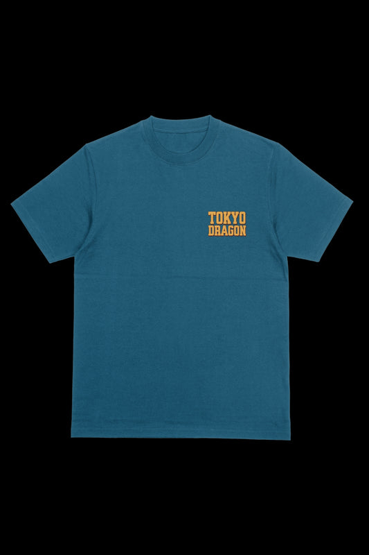 TOKYO DRAGON - OVERSIZED TEE - TEAL BLUE