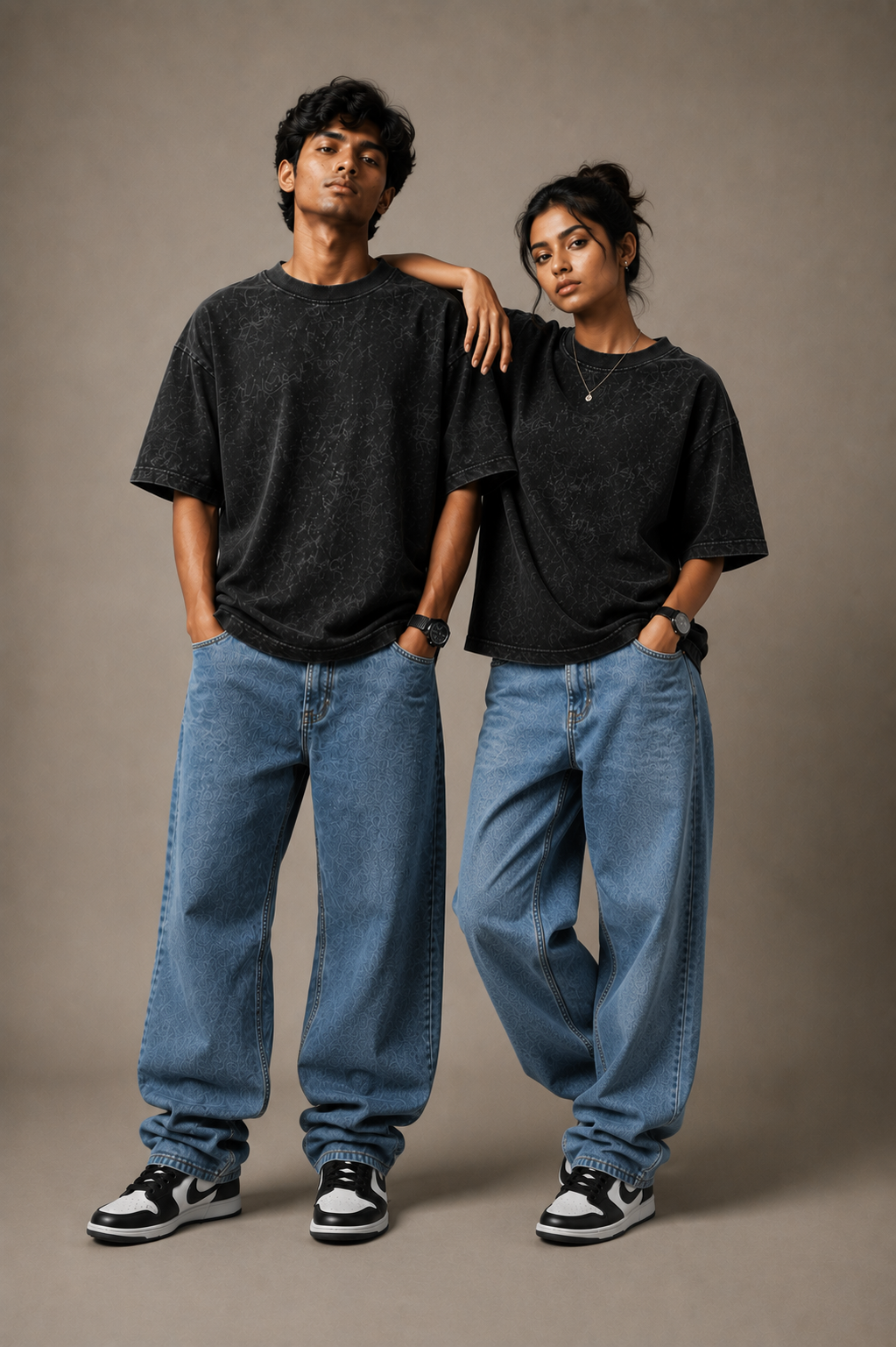 Oversized Premium Tee - Acid Wash - Black
